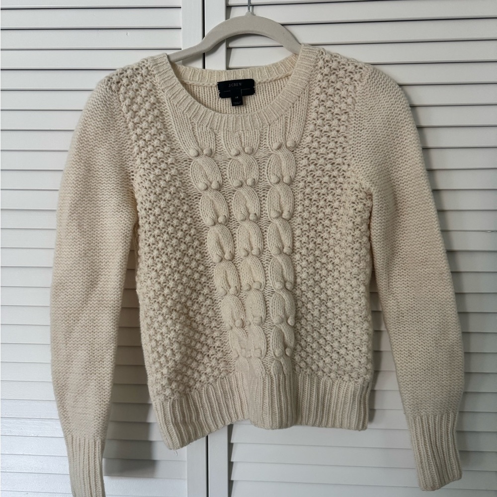 J. Crew Hand Knit Lambs Wool Sweater